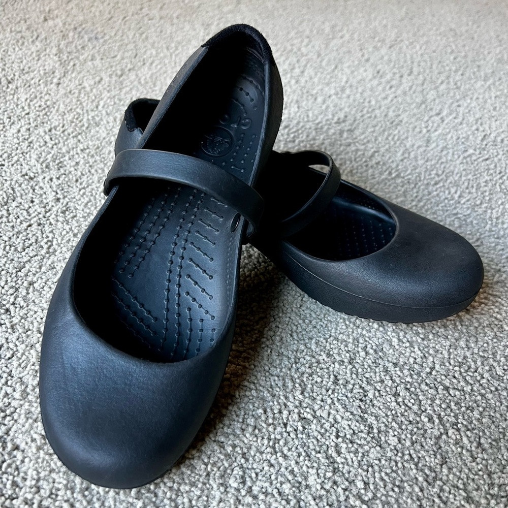 Crocs Black Alice Mary Jane Flats womens 8